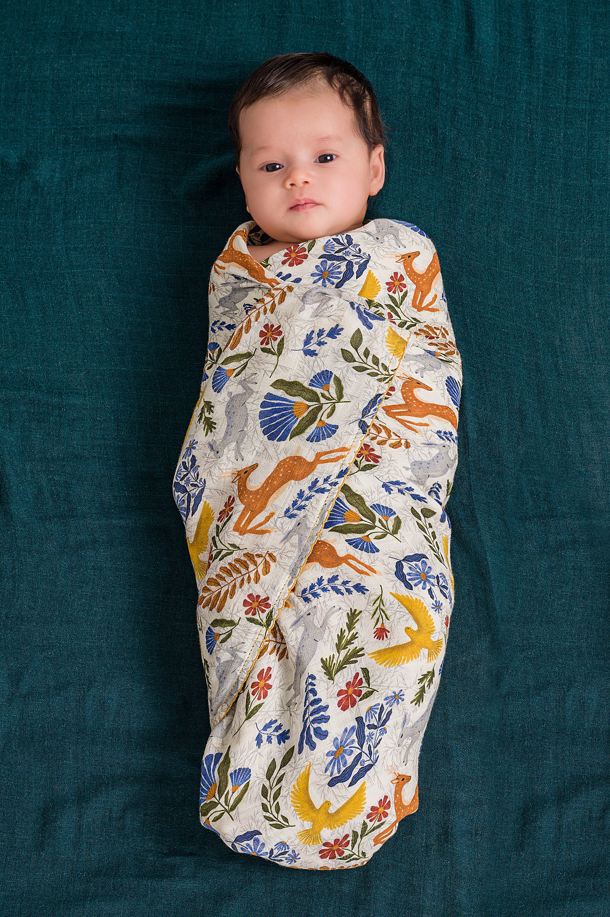 DockATot Swaddle - Woodland / Deep Teal