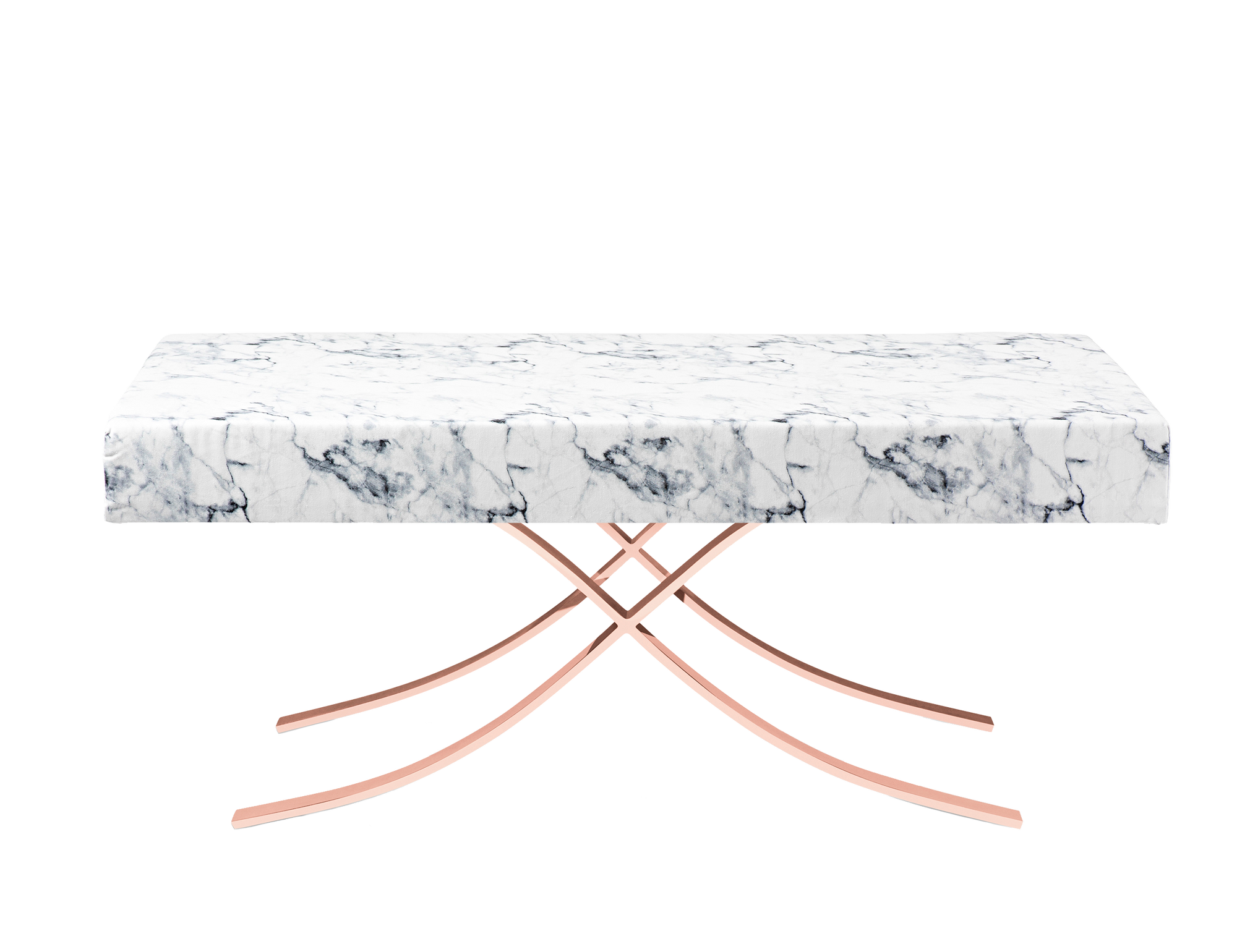 Carrara Marble Rectangular Ottoman