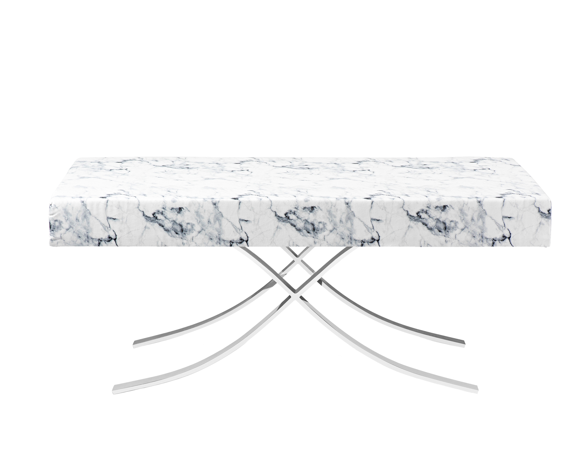 Carrara Marble Rectangular Ottoman