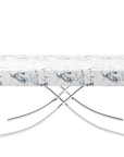 Carrara Marble Rectangular Ottoman